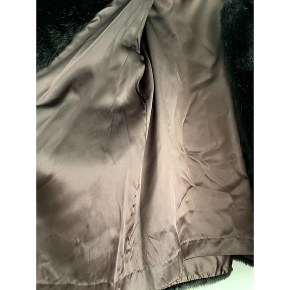Gorgeous Sears Fashions Vintage Dark Brown Faux Fur Coat. Size L-XL - Picture 3 of 7